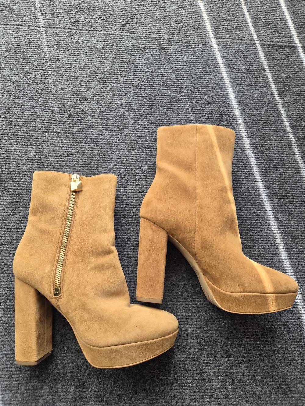 Michael Kors Suede Platform Ankle Boots